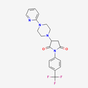 3-[4-(2-PYRIDYL)PIPERAZINO]-1-[4-(TRIFLUOROMETHYL)PHENYL]DIHYDRO-1H-PYRROLE-2,5-DIONE