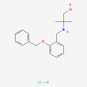 2-Methyl-2-[(2-phenylmethoxyphenyl)methylamino]propan-1-ol;hydrochloride