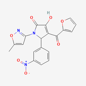 4-(2-furoyl)-3-hydroxy-1-(5-methyl-3-isoxazolyl)-5-(3-nitrophenyl)-1,5-dihydro-2H-pyrrol-2-one