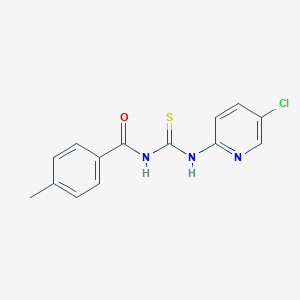 molecular formula C14H12ClN3OS B409968 N-[(5-chloropyridin-2-yl)carbamothioyl]-4-methylbenzamide 