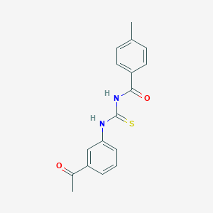 molecular formula C17H16N2O2S B409969 N-[(3-acetylphenyl)carbamothioyl]-4-methylbenzamide 