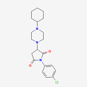 1-(4-Chlorophenyl)-3-(4-cyclohexylpiperazin-1-yl)pyrrolidine-2,5-dione