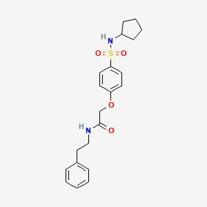 2-{4-[(cyclopentylamino)sulfonyl]phenoxy}-N-(2-phenylethyl)acetamide