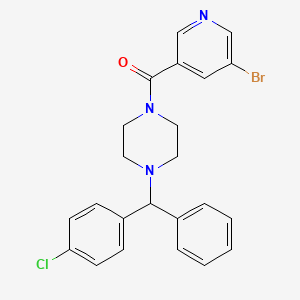 molecular formula C23H21BrClN3O B4099700 (5-bromopyridin-3-yl){4-[(4-chlorophenyl)(phenyl)methyl]piperazin-1-yl}methanone CAS No. 695199-32-7