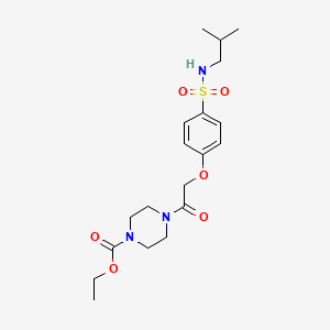 molecular formula C19H29N3O6S B4099731 Ethyl 4-[2-[4-(2-methylpropylsulfamoyl)phenoxy]acetyl]piperazine-1-carboxylate 