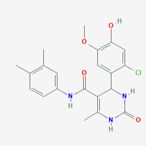 4-(2-chloro-4-hydroxy-5-methoxyphenyl)-N-(3,4-dimethylphenyl)-6-methyl-2-oxo-1,2,3,4-tetrahydro-5-pyrimidinecarboxamide