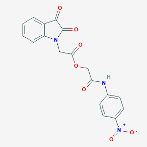 molecular formula C18H13N3O7 B409974 2-[(4-nitrophenyl)amino]-2-oxoethyl (2,3-dioxo-2,3-dihydro-1H-indol-1-yl)acetate 