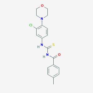 molecular formula C19H20ClN3O2S B409975 1-(3-Chloro-4-morpholin-4-yl-phenyl)-3-(4-methyl-benzoyl)-thiourea 