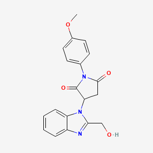 3-[2-(hydroxymethyl)-1H-benzimidazol-1-yl]-1-(4-methoxyphenyl)pyrrolidine-2,5-dione