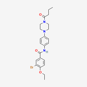 3-bromo-N-[4-(4-butanoylpiperazin-1-yl)phenyl]-4-ethoxybenzamide