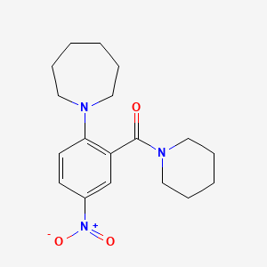 molecular formula C18H25N3O3 B4099829 [2-(Azepan-1-yl)-5-nitrophenyl]-piperidin-1-ylmethanone 