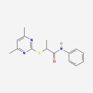 2-[(4,6-dimethylpyrimidin-2-yl)sulfanyl]-N-phenylpropanamide