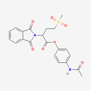 4-(acetylamino)phenyl 2-(1,3-dioxo-1,3-dihydro-2H-isoindol-2-yl)-4-(methylsulfonyl)butanoate