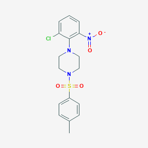 molecular formula C17H18ClN3O4S B409985 1-(2-Chloro-6-nitrophenyl)-4-[(4-methylphenyl)sulfonyl]piperazine 