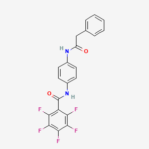 2,3,4,5,6-pentafluoro-N-{4-[(phenylacetyl)amino]phenyl}benzamide