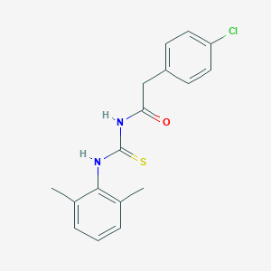 molecular formula C17H17ClN2OS B409986 N-[(4-chlorophenyl)acetyl]-N'-(2,6-dimethylphenyl)thiourea 