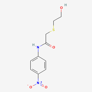 molecular formula C10H12N2O4S B4099887 2-[(2-hydroxyethyl)thio]-N-(4-nitrophenyl)acetamide 