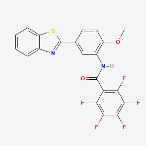 N-[5-(1,3-benzothiazol-2-yl)-2-methoxyphenyl]-2,3,4,5,6-pentafluorobenzamide