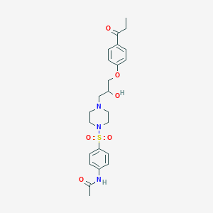 N-[4-({4-[2-hydroxy-3-(4-propionylphenoxy)propyl]-1-piperazinyl}sulfonyl)phenyl]acetamide