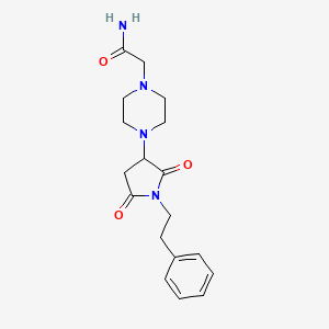 2-{4-[2,5-Dioxo-1-(2-phenylethyl)pyrrolidin-3-yl]piperazin-1-yl}acetamide