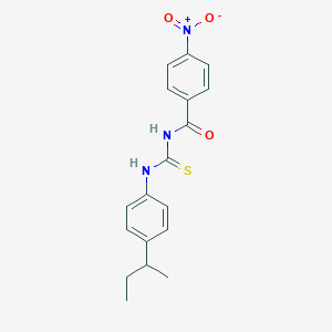 molecular formula C18H19N3O3S B409996 N-(4-sec-butylphenyl)-N'-{4-nitrobenzoyl}thiourea 