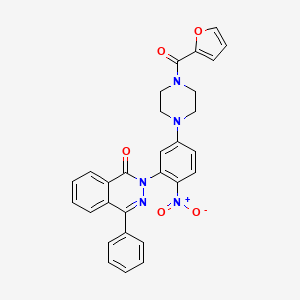 molecular formula C29H23N5O5 B4099996 2-{5-[4-(furan-2-ylcarbonyl)piperazin-1-yl]-2-nitrophenyl}-4-phenylphthalazin-1(2H)-one 