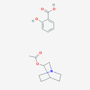 molecular formula C9H15NO2 .C7H6O3 B000041 Aceclidine salicylate CAS No. 6821-59-6