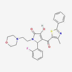 2-(2-fluorophenyl)-4-hydroxy-3-(4-methyl-2-phenyl-1,3-thiazole-5-carbonyl)-1-(2-morpholin-4-ylethyl)-2H-pyrrol-5-one