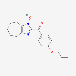 (1-hydroxy-1,4,5,6,7,8-hexahydrocyclohepta[d]imidazol-2-yl)(4-propoxyphenyl)methanone