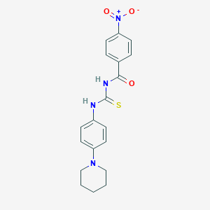 molecular formula C19H20N4O3S B410002 N-{4-nitrobenzoyl}-N'-(4-piperidin-1-ylphenyl)thiourea 