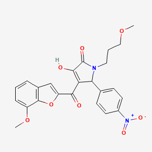 3-hydroxy-4-[(7-methoxy-1-benzofuran-2-yl)carbonyl]-1-(3-methoxypropyl)-5-(4-nitrophenyl)-1,5-dihydro-2H-pyrrol-2-one