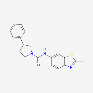 N-(2-methyl-1,3-benzothiazol-6-yl)-3-phenylpyrrolidine-1-carboxamide