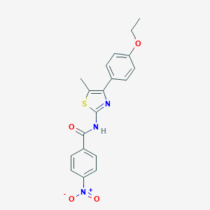 molecular formula C19H17N3O4S B410007 N-[4-(4-ethoxyphenyl)-5-methyl-1,3-thiazol-2-yl]-4-nitrobenzamide 