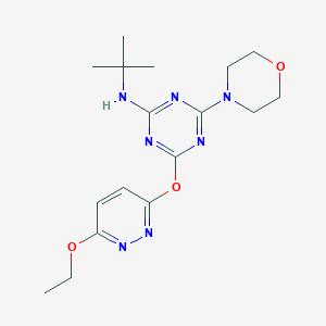 N-(TERT-BUTYL)-N-{4-[(6-ETHOXY-3-PYRIDAZINYL)OXY]-6-MORPHOLINO-1,3,5-TRIAZIN-2-YL}AMINE