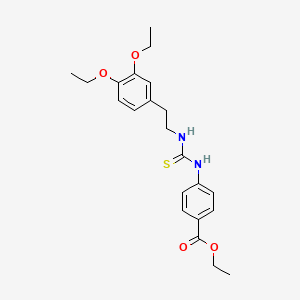 ethyl 4-[({[2-(3,4-diethoxyphenyl)ethyl]amino}carbonothioyl)amino]benzoate