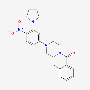 1-(2-methylbenzoyl)-4-[4-nitro-3-(1-pyrrolidinyl)phenyl]piperazine