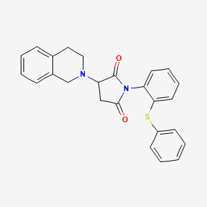 3-(3,4-dihydroisoquinolin-2(1H)-yl)-1-[2-(phenylsulfanyl)phenyl]pyrrolidine-2,5-dione