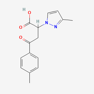 4-(4-methylphenyl)-2-(3-methyl-1H-pyrazol-1-yl)-4-oxobutanoic acid