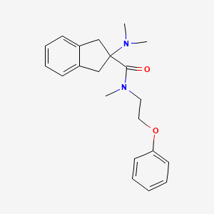 2-(dimethylamino)-N-methyl-N-(2-phenoxyethyl)-2-indanecarboxamide