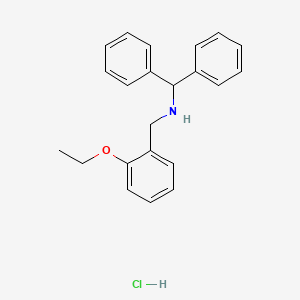 molecular formula C22H24ClNO B4100168 N-benzhydryl-N-(2-ethoxybenzyl)amine 