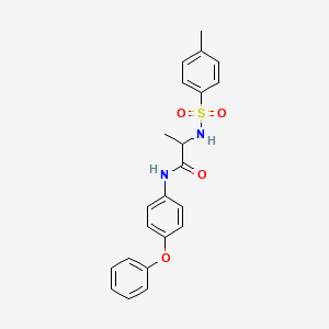 molecular formula C22H22N2O4S B4100173 N~2~-[(4-methylphenyl)sulfonyl]-N~1~-(4-phenoxyphenyl)alaninamide 