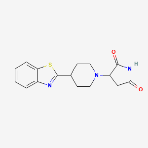 molecular formula C16H17N3O2S B4100191 3-[4-(1,3-benzothiazol-2-yl)-1-piperidinyl]-2,5-pyrrolidinedione 