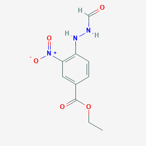 molecular formula C10H11N3O5 B410021 Ethyl 4-(2-formylhydrazino)-3-nitrobenzoate 