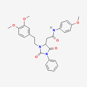 2-{3-[2-(3,4-dimethoxyphenyl)ethyl]-2,5-dioxo-1-phenylimidazolidin-4-yl}-N-(4-methoxyphenyl)acetamide