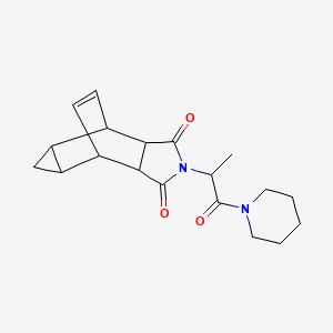 4-[1-OXO-1-(PIPERIDIN-1-YL)PROPAN-2-YL]-4-AZATETRACYCLO[5.3.2.0(2),?.0?,(1)?]DODEC-11-ENE-3,5-DIONE