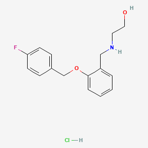 2-[[2-[(4-Fluorophenyl)methoxy]phenyl]methylamino]ethanol;hydrochloride