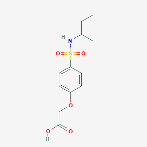 molecular formula C12H17NO5S B4100279 2-[4-(Butan-2-ylsulfamoyl)phenoxy]acetic acid 