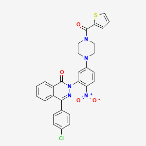 molecular formula C29H22ClN5O4S B4100293 4-(4-chlorophenyl)-2-{2-nitro-5-[4-(thiophen-2-ylcarbonyl)piperazin-1-yl]phenyl}phthalazin-1(2H)-one 