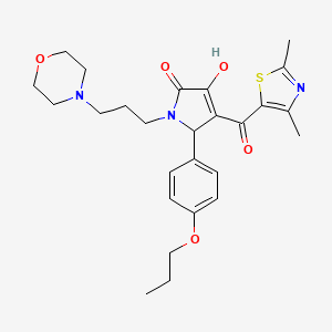 3-(2,4-dimethyl-1,3-thiazole-5-carbonyl)-4-hydroxy-1-(3-morpholin-4-ylpropyl)-2-(4-propoxyphenyl)-2H-pyrrol-5-one