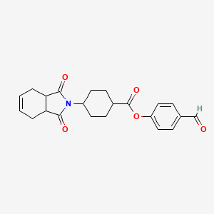 molecular formula C22H23NO5 B4100329 4-formylphenyl 4-(1,3-dioxo-1,3,3a,4,7,7a-hexahydro-2H-isoindol-2-yl)cyclohexanecarboxylate 